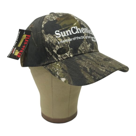 Mossy Oak Break Up Camo Flex Strap Cap Hat Sun Chemical Trucker Baseball Hunting - Picture 3 of 14